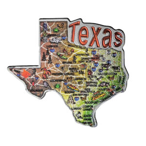 Route 66 Shiny Magnet State Map- Texas